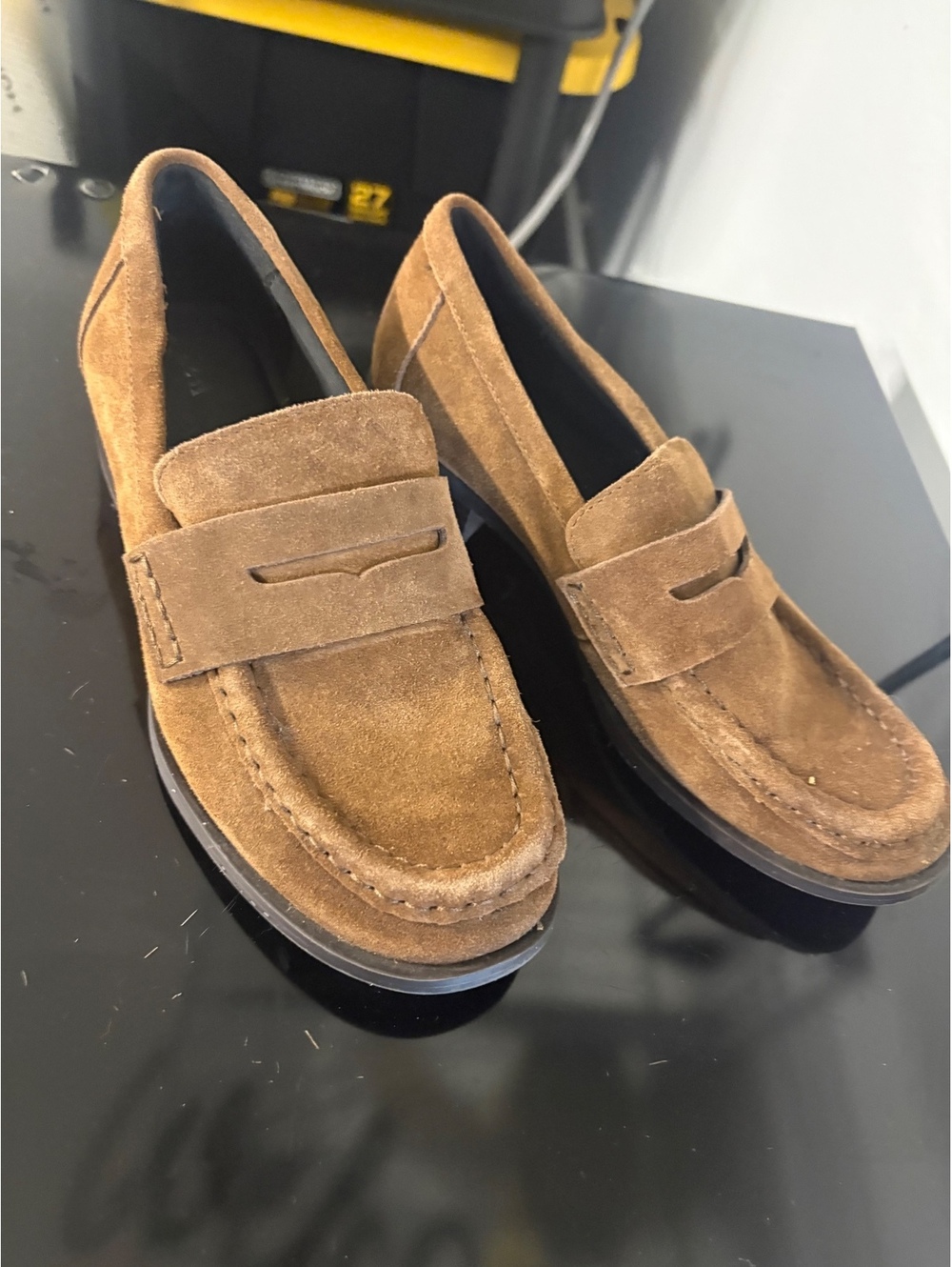 Zara brown suede shoes size 36